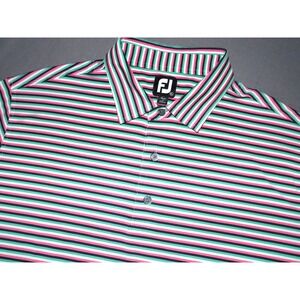 FootJoy Short Sleeved Stretch Striped Performance Golf Shirt Men's XL